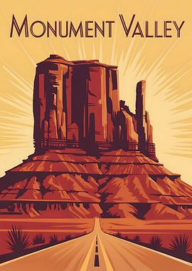 Monument Valley Travel Poster