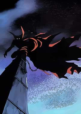 Dark Superhero on Building Ledge Spawn