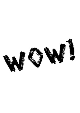 Black and White WOW! Text Art