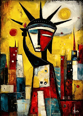 Urban Icon Contemporary Abstract Expressionism