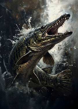 Alligator Gar Painting