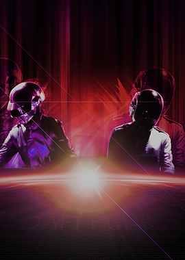 Daft Punk Futuristic Red