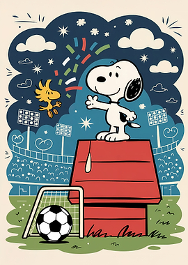Snoopy and Woodstock Soccer Celebration