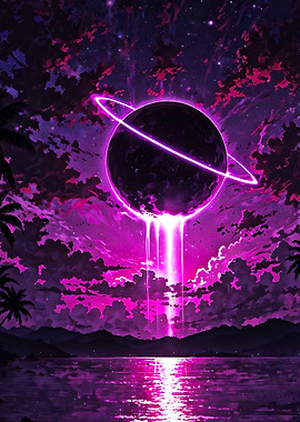 Neon Planet Landscape