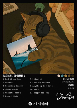 Radical Optimism Album Cover with Cat