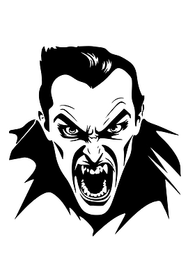 Black and White Vampire Portrait