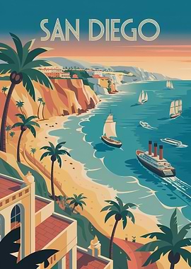 San Diego Travel Poster