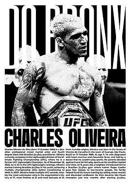 Charles Oliveira UFC Champion Poster