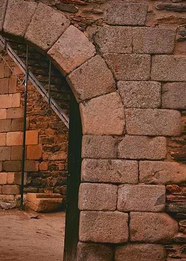 Stone Archway and Wall Detail