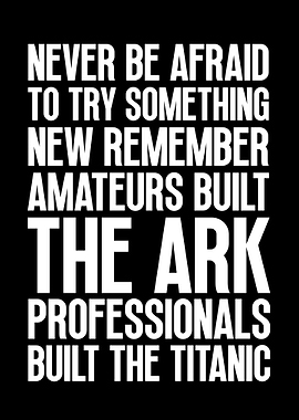 Inspirational Quote: Amateurs and Professionals