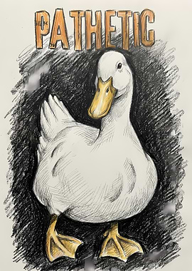 Pathetic Duck Illustration