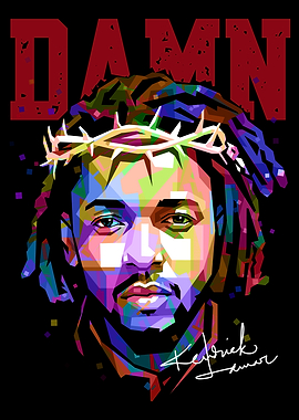Kendrick Lamar DAMN album cover art