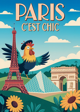 Paris C'est Chic Travel Poster