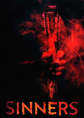 Sinners Guitar in Fiery Grip