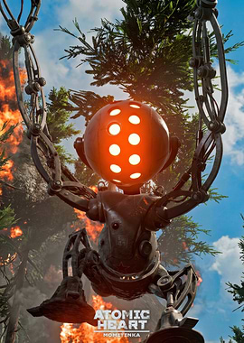 Atomic Heart Robot in Forest