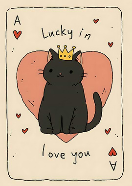 Lucky in Love Cat Card
