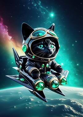 Cosmic Cat Astronaut