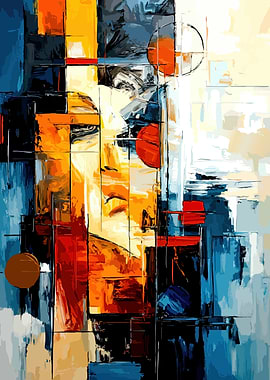 Abstract Portrait Painting