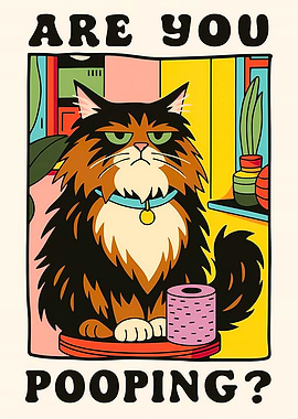 Are You Pooping? Grumpy Cat Art