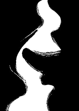 Abstract Black and White Flow