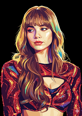 Lisa from Blackpink digital portrait