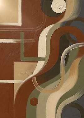 Abstract Geometric Painting with Curves