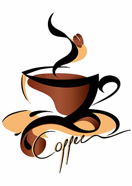 Stylized Coffee Cup Illustration