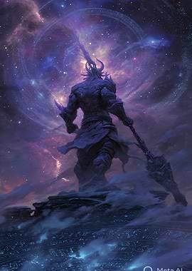 Cosmic Warrior with Spear