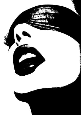 Abstract Black and White Portrait