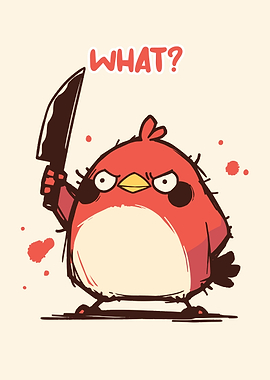Angry Bird with Knife