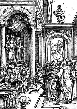 Presentation of Virgin Mary in the Temple Albrecht Durer Engraving