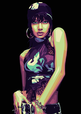 Lisa from Blackpink Pop Art Portrait