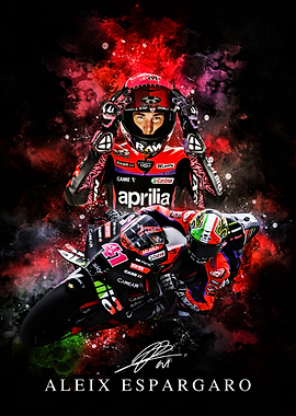 Aleix Espargaro Motorcycle Racing Portrait