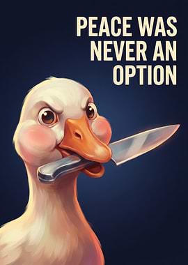 Angry Goose with Knife