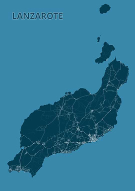 Lanzarote Island Map