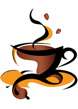 Stylized Coffee Cup Illustration
