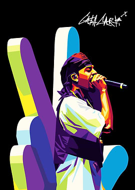 Playboi Carti Rapper in Pop Art Style