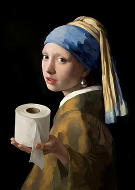 Girl with a Toilet Paper Roll
