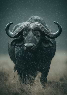 Cape Buffalo in the Rain