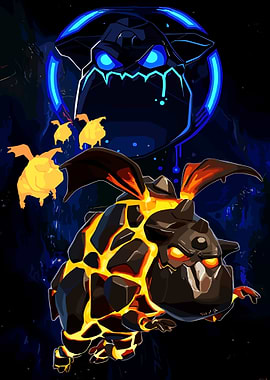 Lava Hound and Lava Pups Illustration