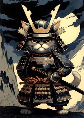 Samurai Cat Warrior