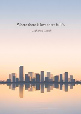 Love and Life Cityscape Reflection