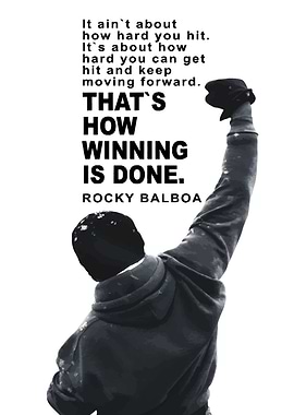 Rocky Balboa Inspirational Quote Poster