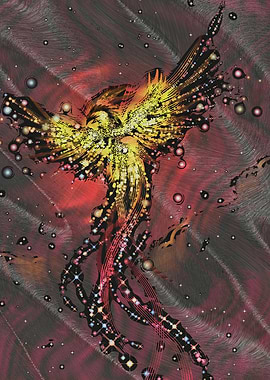 Purple Phoenix Tiffany Glass