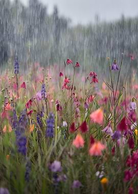 Rainy Day Wildflower Meadow