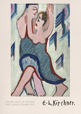 Dancing Couple in the Snow Painting