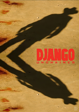 Django Unchained Movie Poster Shadow