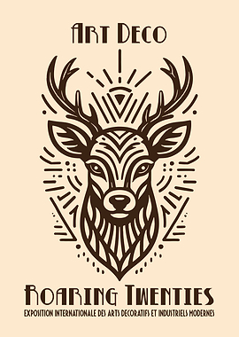 Art Deco Roaring Twenties Deer