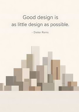 Minimalist Design Quote by Dieter Rams