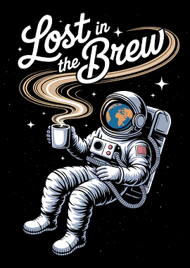 Lost in the Brew Astronaut Coffee
